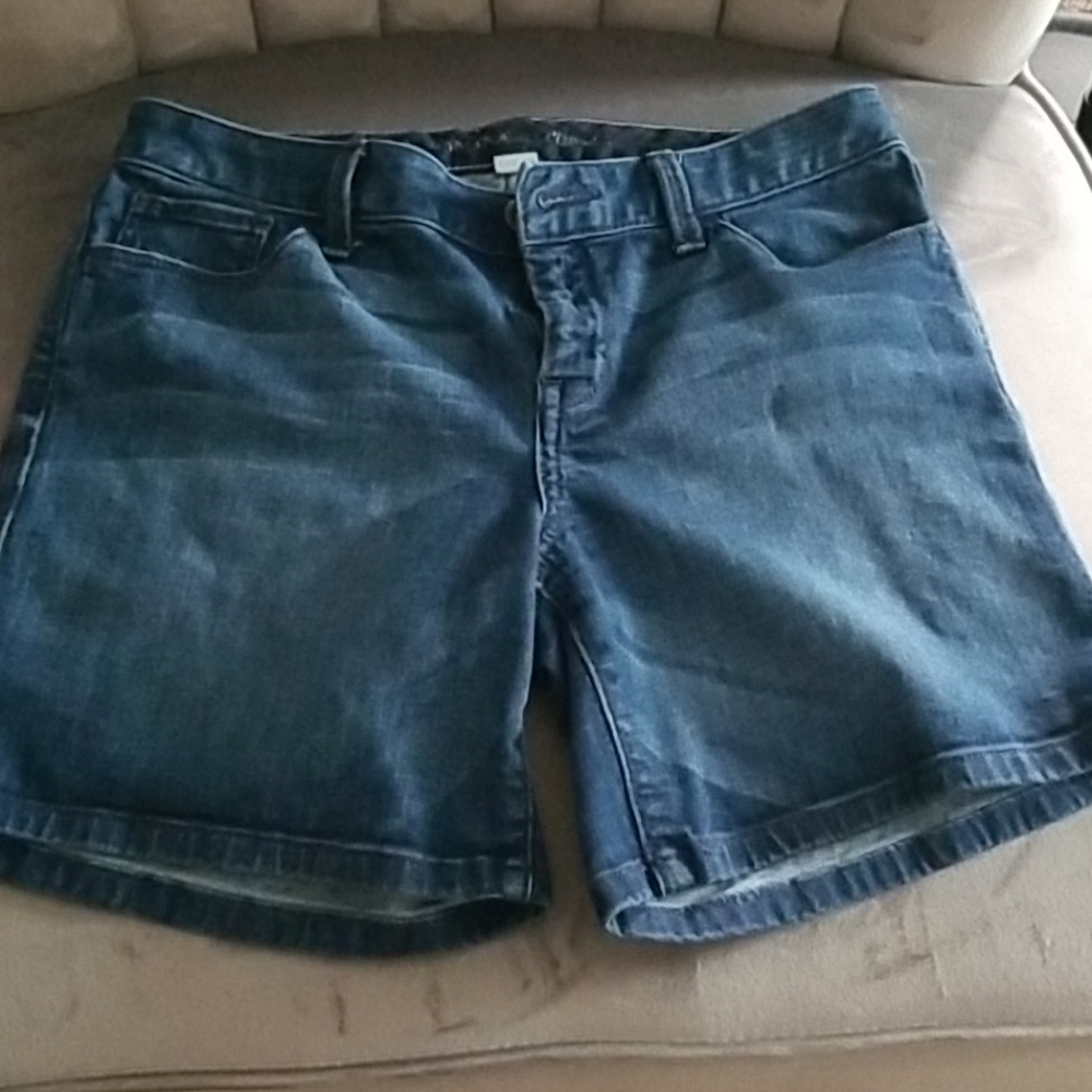 Dark denim jean shorts